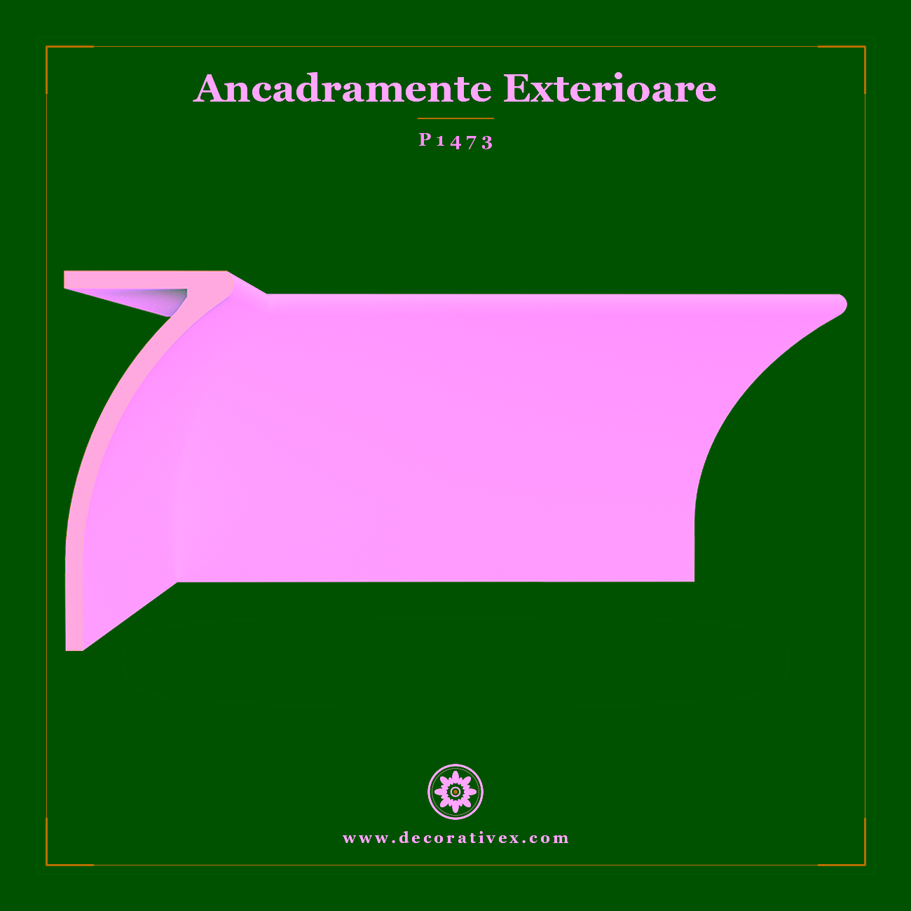Ancadrament Profil Poliuretan 24×54 cm pentru Fatade