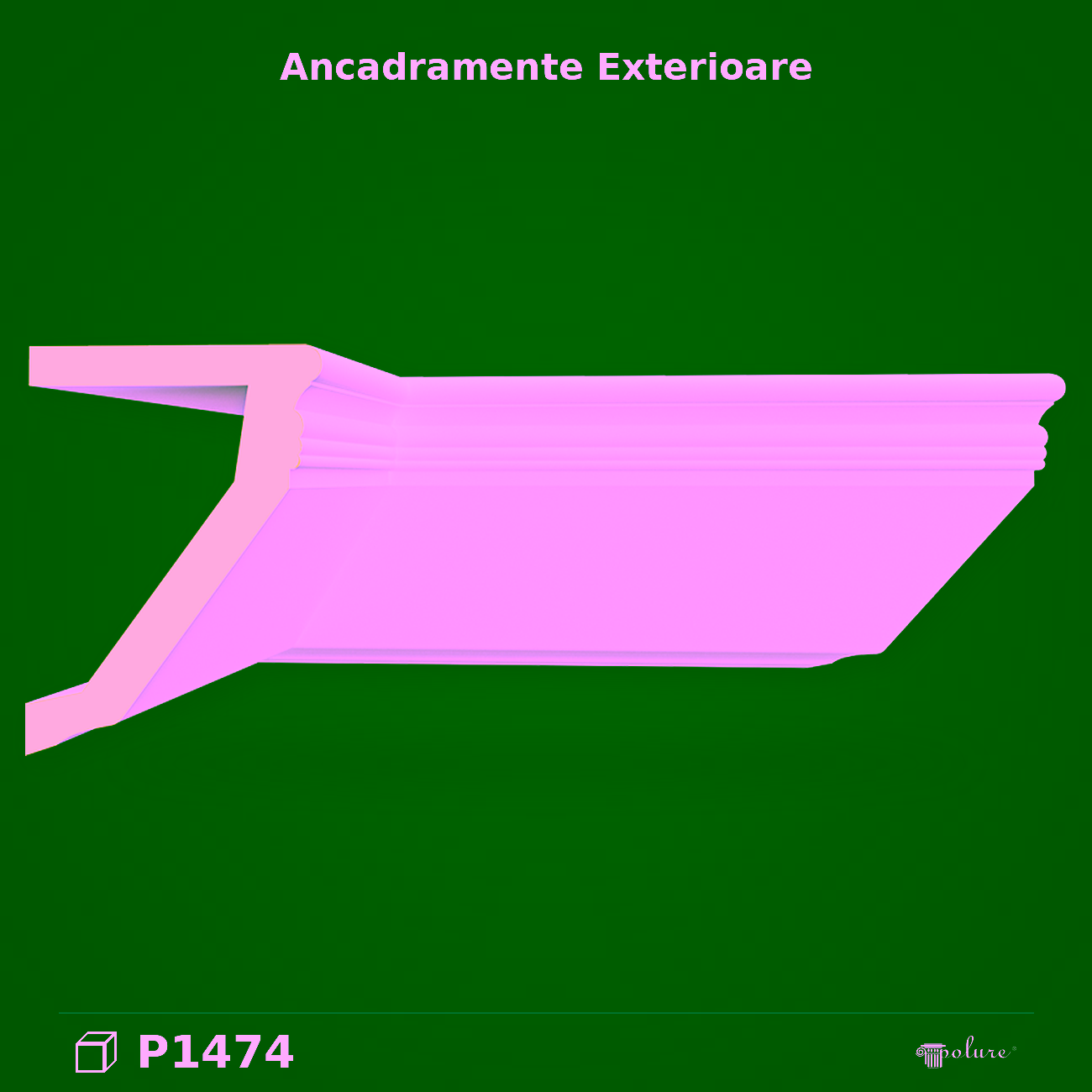 Profil Poliuretan Ancadramat Fereastră și Ușă 17×23 cm