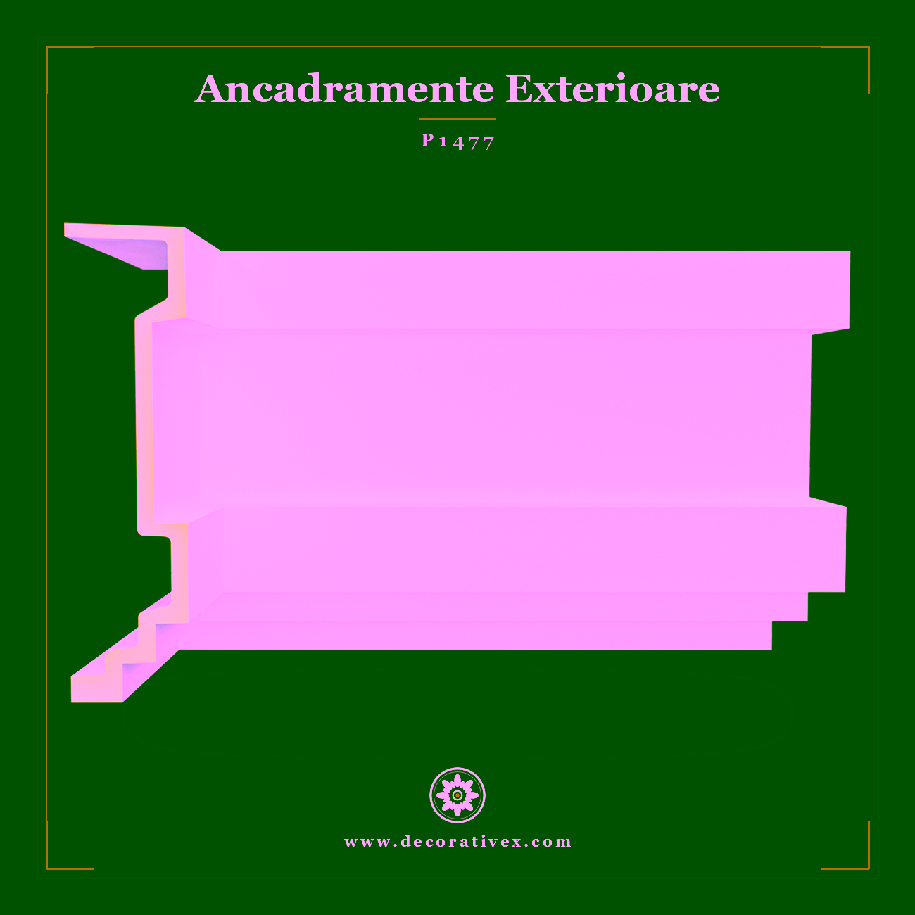 Ancadrament Fereastră Poliuretan 18×72 cm Profil Decorativ