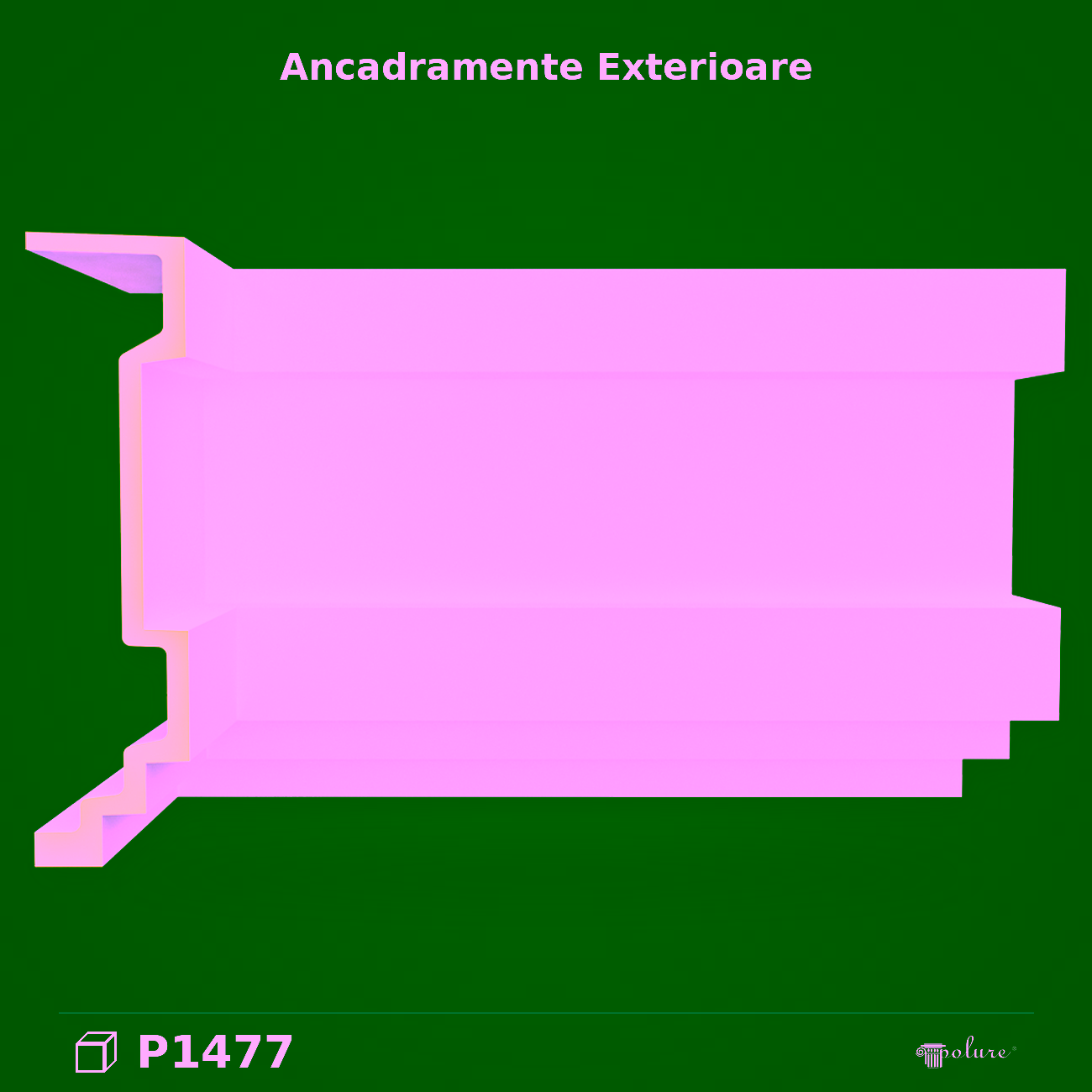 Ancadrament Fereastră Poliuretan 18×72 cm Profil Decorativ
