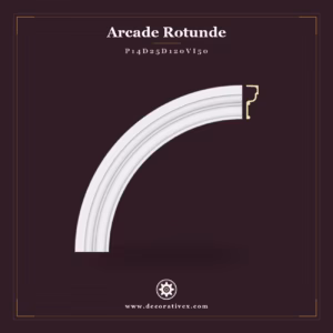 Arcadă Rotundă din Poliuretan 6x76x76 cm Profil Curbat