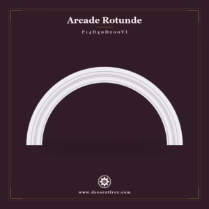 Arcadă Curbă Netedă din Poliuretan 9x251x126 cm