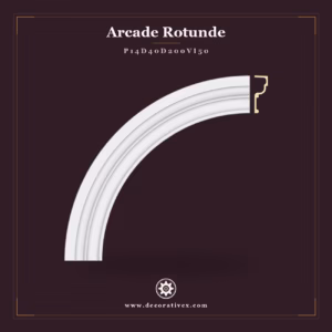 Arcadă Rotundă Din Poliuretan Pentru Uși Și Ferestre 9x126 cm