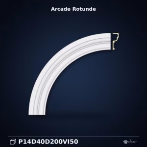 Arcadă Rotundă Din Poliuretan Pentru Uși Și Ferestre 9x126 cm