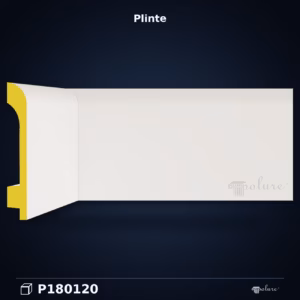 Plintă decorativă din poliuretan 12 cm netedă P180120
