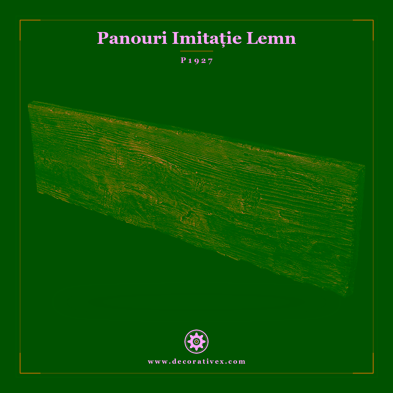 Panou Decorativ Aspect Lemn Rustic 3×27 cm Poliuretan