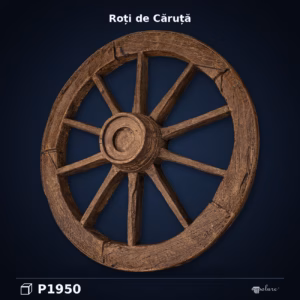 Roată decorativă rustică din poliuretan 86x86x18 cm