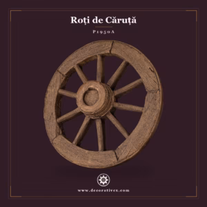 Roată Decorativă Rustic Aparentă din Poliuretan 67x67 cm