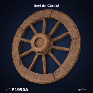 Roată Decorativă Rustic Aparentă din Poliuretan 67x67 cm