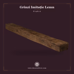 Grindă Decorativă Poliuretan Aspect Lemn 9x300x6 cm