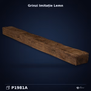Grindă Decorativă Poliuretan Aspect Lemn 9x300x6 cm