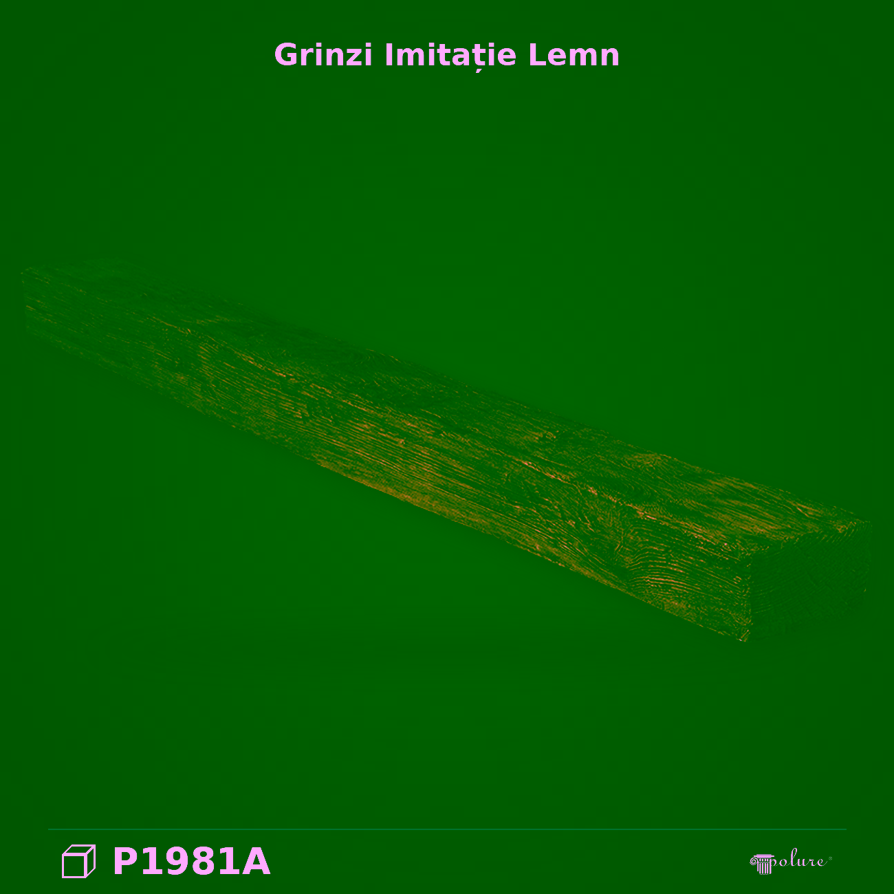 Grindă Decorativă Poliuretan Aspect Lemn 9x300x6 cm