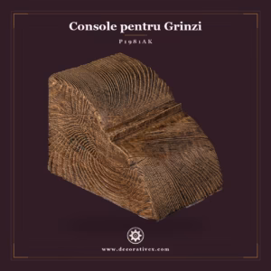 Consolă Poliuretan Aspect Lemn Rustic 6x9x9 cm