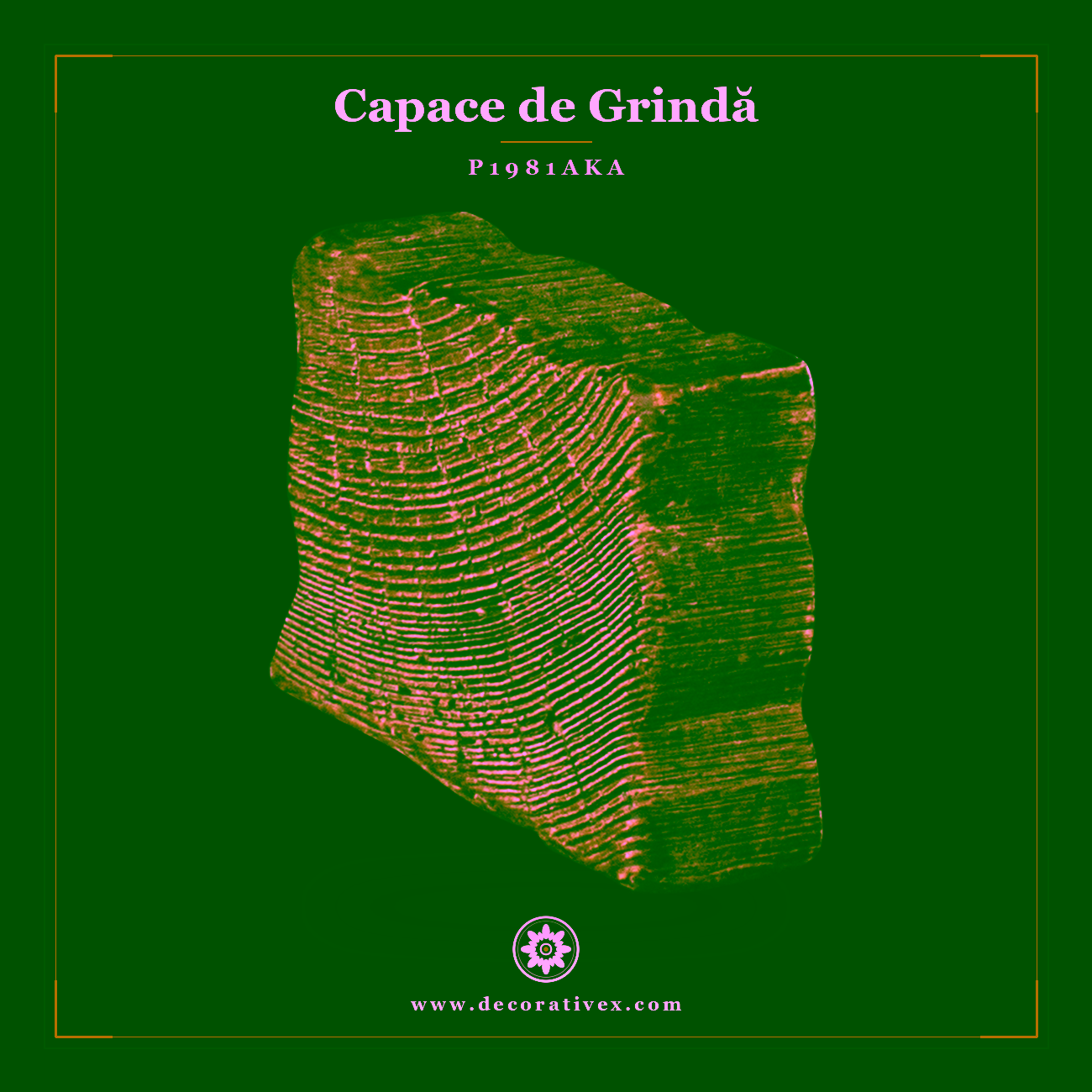 Element Decorativ Capăt Grindă Poliuretan Textură Lemn 7x9x3 cm