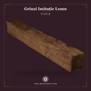 Grindă decorativă rustică 12x300x12 cm din poliuretan
