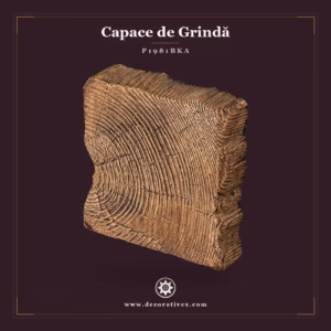 Capăt Grindă Decorativă Poliuretan Aspect Lemn 12x12x3 cm