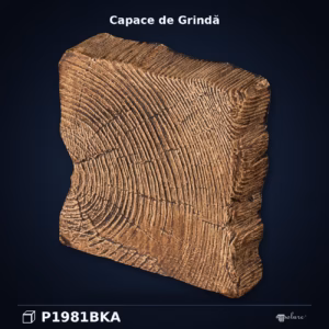 Capăt Grindă Decorativă Poliuretan Aspect Lemn 12x12x3 cm