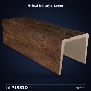 Grindă Rustică din Poliuretan Aspect Lemn 35x32 cm