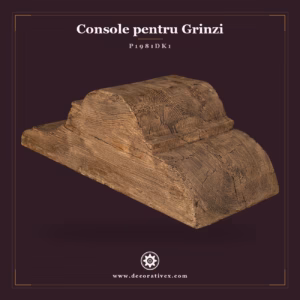 Consolă Rustică Grindă din Poliuretan 29x35x92 cm