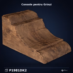 Consola Poliuretan Aspect Lemn Rustic 29x35x55 cm