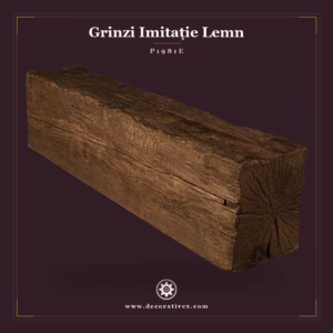 Grindă Decorativă Poliuretan Aspect Lemn 20x25x300 cm