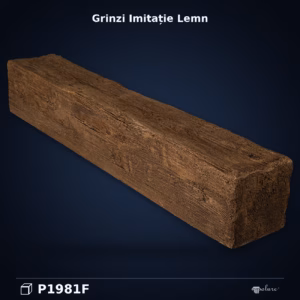 Grindă Decorativă Poliuretan Aspect Lemn 16x17x300 cm