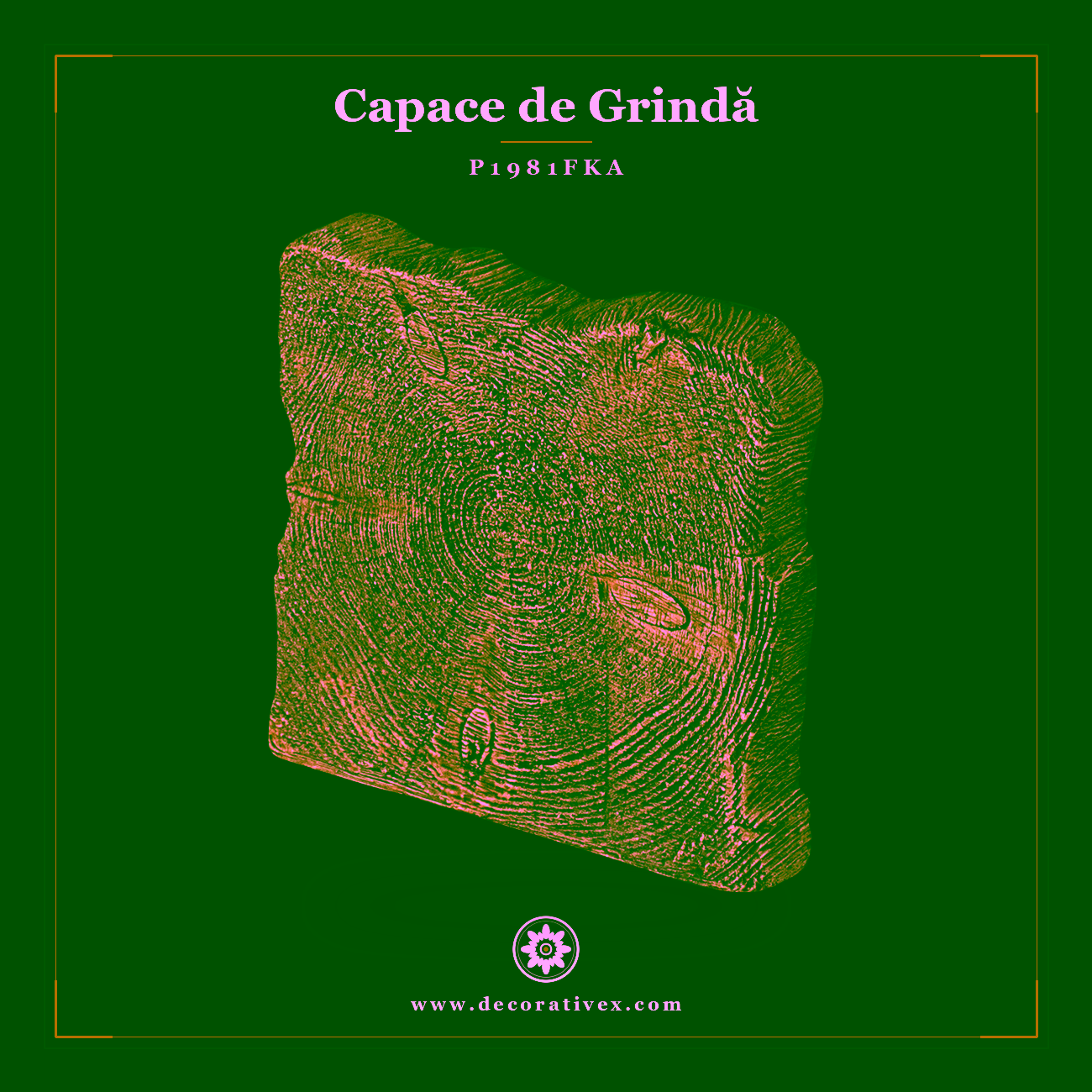 Capac Decorativ pentru Grindă Poliuretan 16×16 cm