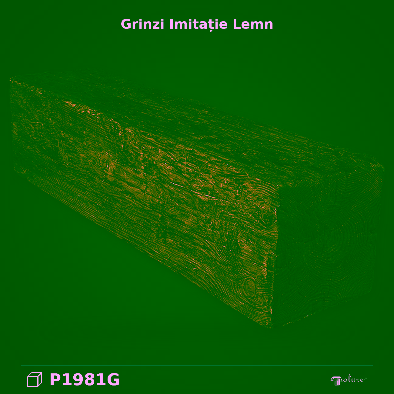 Grindă Rustică din Poliuretan 26x300x26 cm Model Buștean
