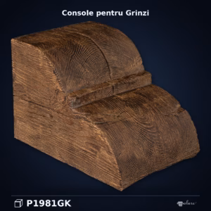 Consolă Rustică Din Poliuretan Aspect Lemn 26x27x35 cm