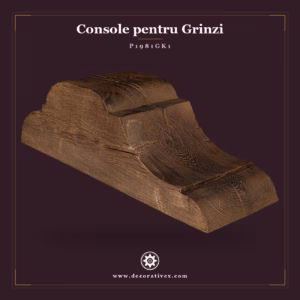 Consolă Rustic Aspect Lemn din Poliuretan 26x27x90 cm