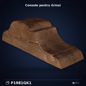 Consolă Rustic Aspect Lemn din Poliuretan 26x27x90 cm