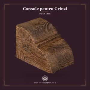 Consolă Poliuretan Aspect Lemn 10x10 cm Grindă Rustică