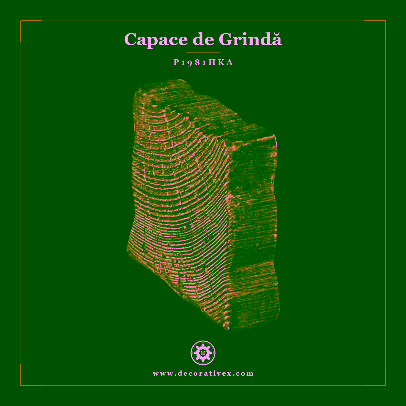 Capăt Grindă Rustică din Poliuretan 10x10x3 cm
