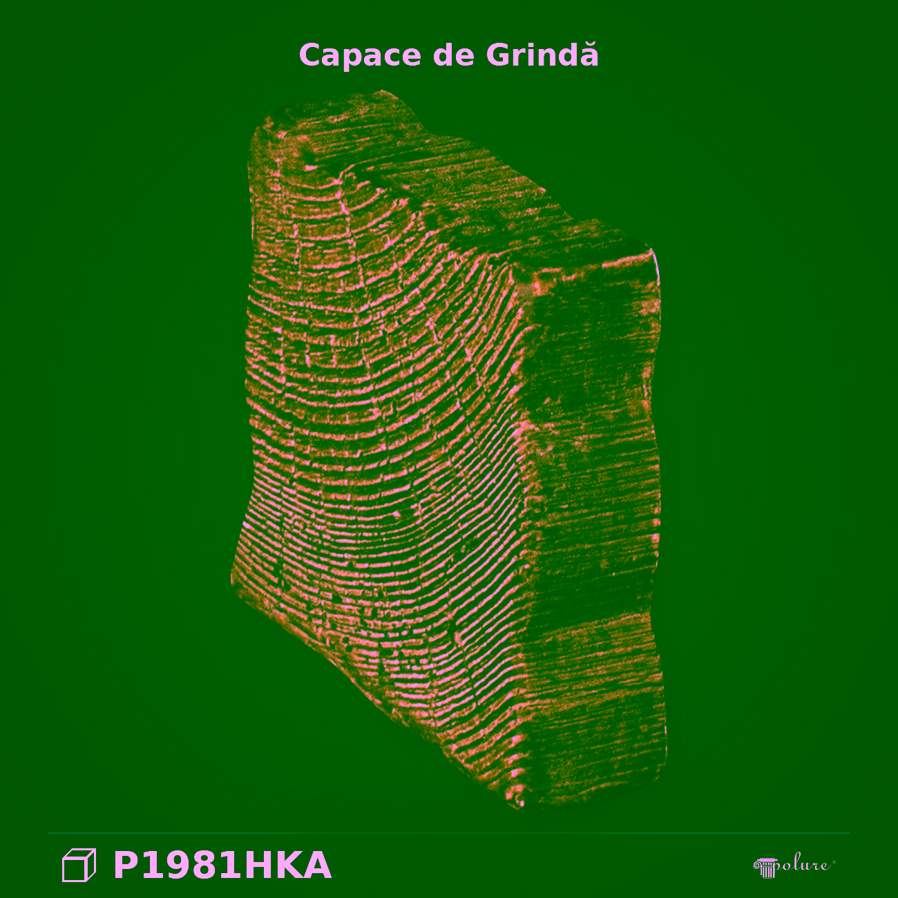 Capăt Grindă Rustică din Poliuretan 10x10x3 cm