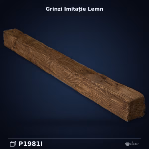 Grindă Decorativă din Poliuretan cu Textură Lemn 8x300x8 cm