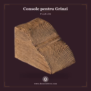 Consolă din poliuretan cu aspect de lemn rustic 7x8x11 cm