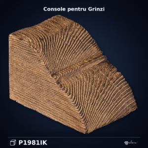 Consolă din poliuretan cu aspect de lemn rustic 7x8x11 cm