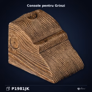Consolă Poliuretan Aspect Lemn pentru Grinzi 5x5x7 cm