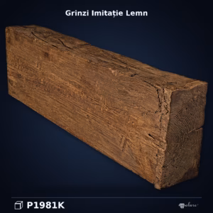 Grindă Rustic Decorativă din Poliuretan 15x31 cm