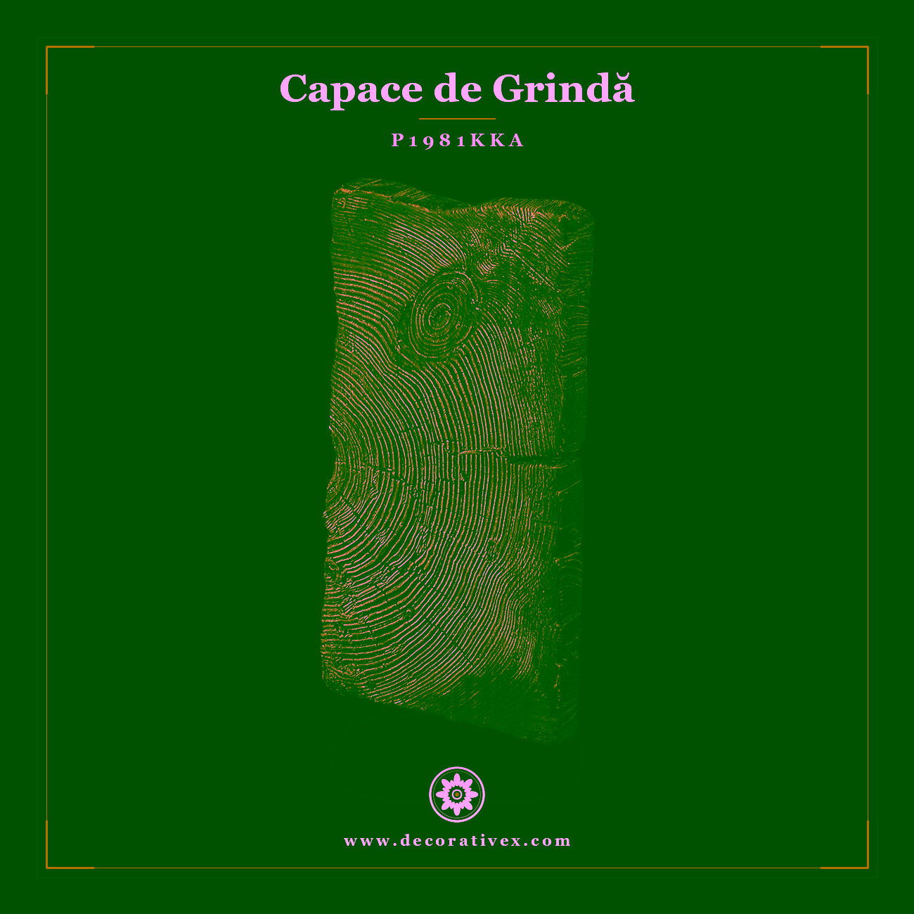 Capăt de Grindă din Poliuretan 30×16 cm cu Aspect de Lemn