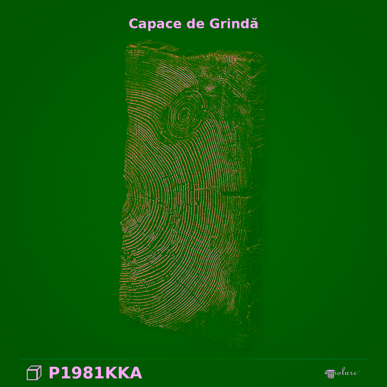 Capăt de Grindă din Poliuretan 30×16 cm cu Aspect de Lemn