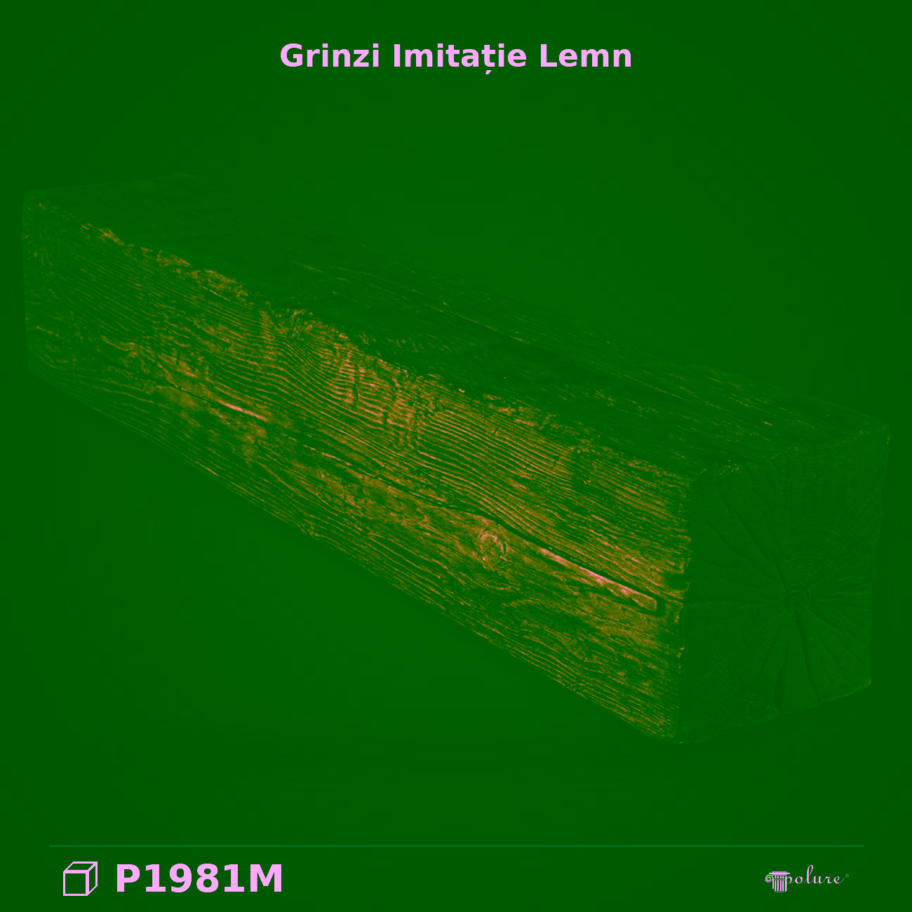 Grindă Decorativă din Poliuretan 20x300x20 cm Aspect Lemn