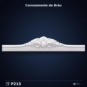 Fronton Decorativ Poliuretan 128x23 cm pentru Uși și Ferestre
