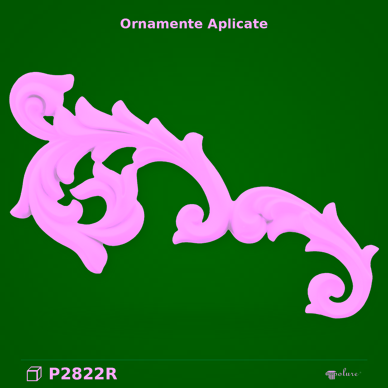 Element Decorativ Poliuretan 41×61 cm Frunza Acant Dreapta