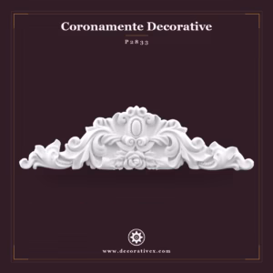 Fronton Decorativ din Poliuretan 83x23 cm pentru Uși și Ferestre