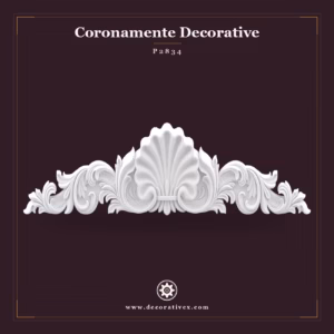 Fronton Decorativ Poliuretan Motiv Scoica 10x85x29 cm