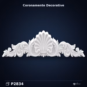 Fronton Decorativ Poliuretan Motiv Scoica 10x85x29 cm
