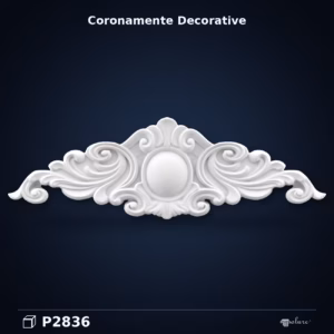 Fronton Decorativ din Poliuretan 84x27 cm cu Relief Central