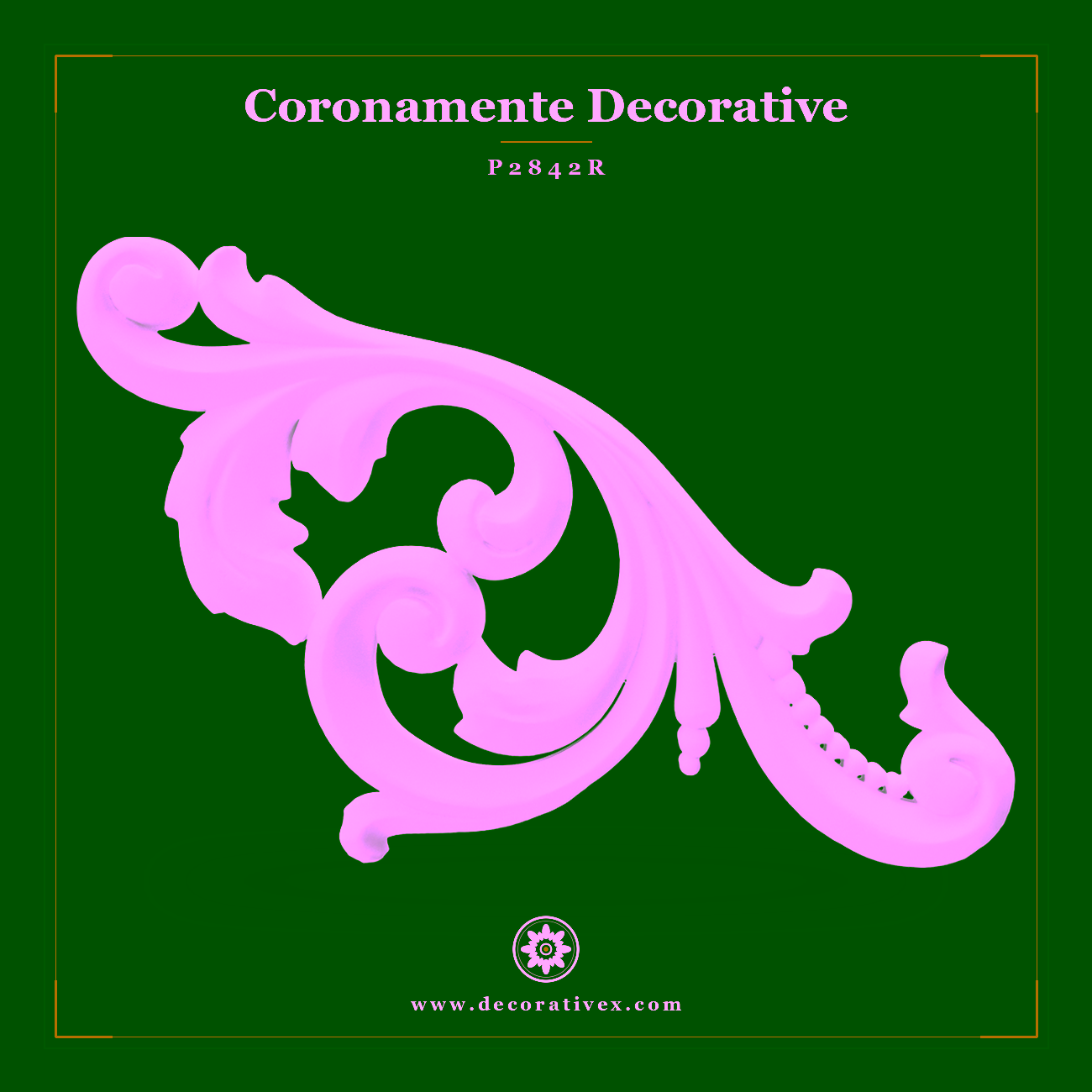 Coronament Decorativ din Poliuretan 9x107x72 cm