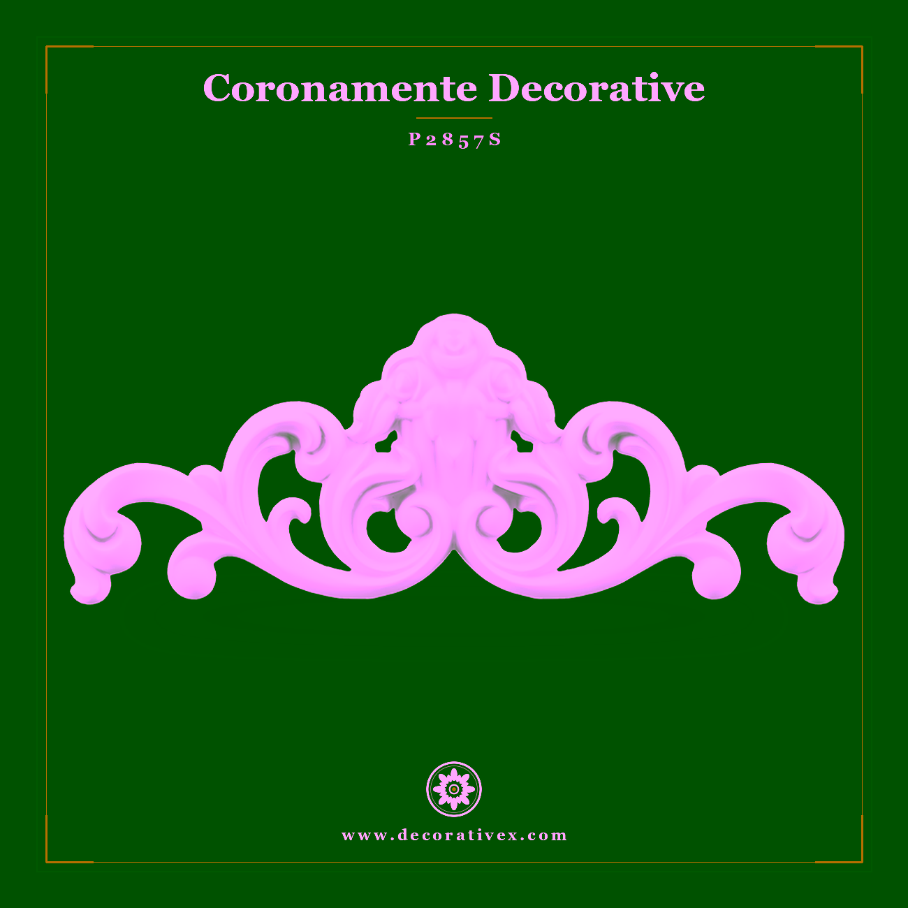 Element Decorativ Coronament din Poliuretan 3x60x22 cm